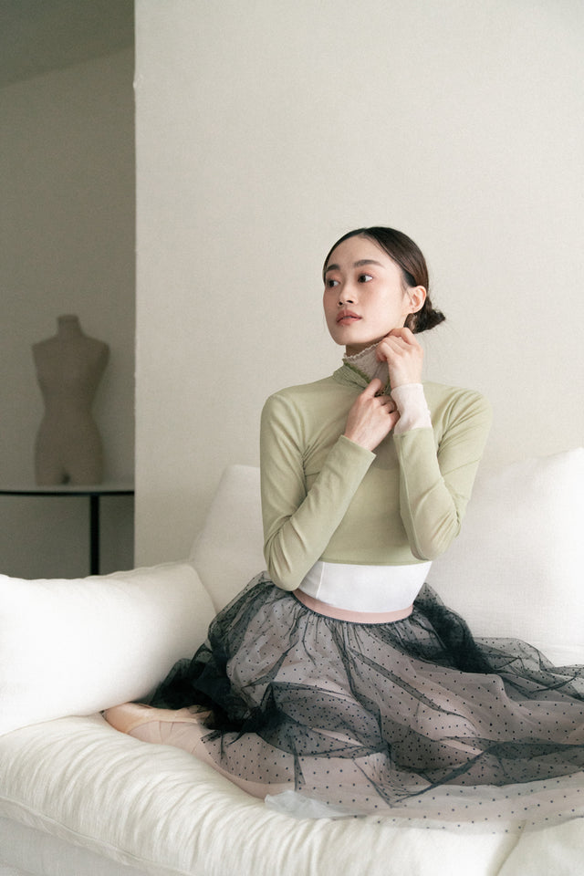 Turtleneck Top - Sakura Pink